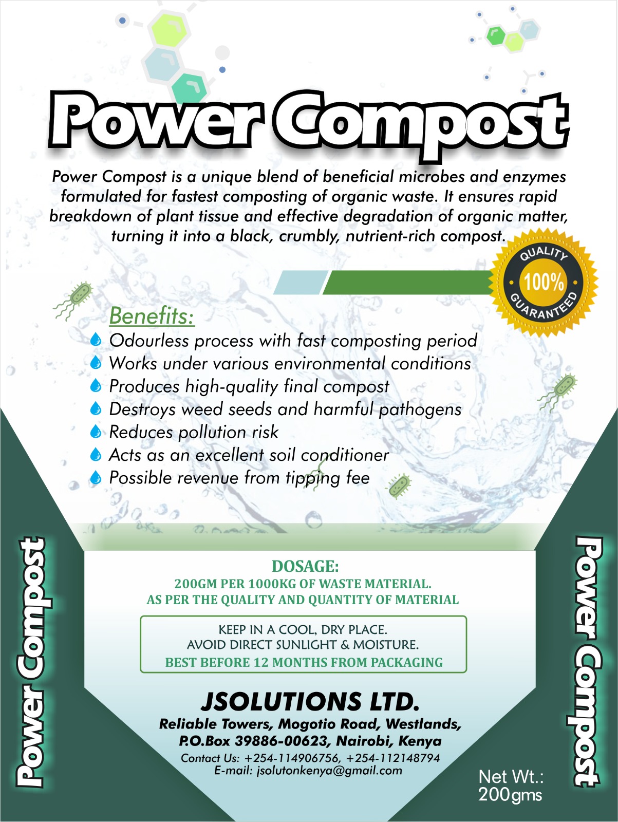 Black Gold Power Compost poster